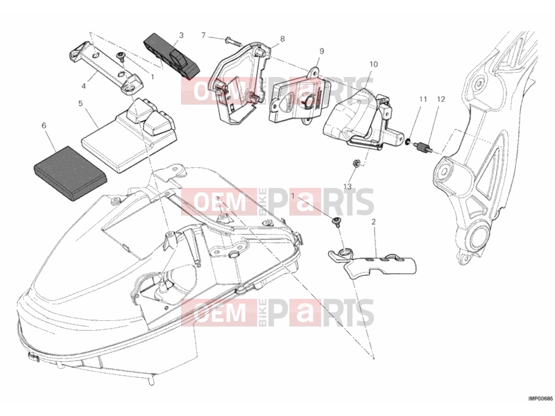 DUCATI 2013 Diavel ENGINE CONTROL UNIT » HANDLE BAR