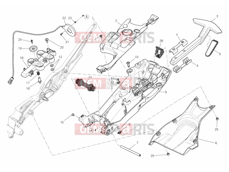 DUCATI 2013 Diavel REAR FRAME COMP. » FRAME