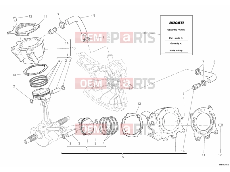 DUCATI 2012 Multistrada 1200 CYLINDER - PISTON » ENGINE CASE