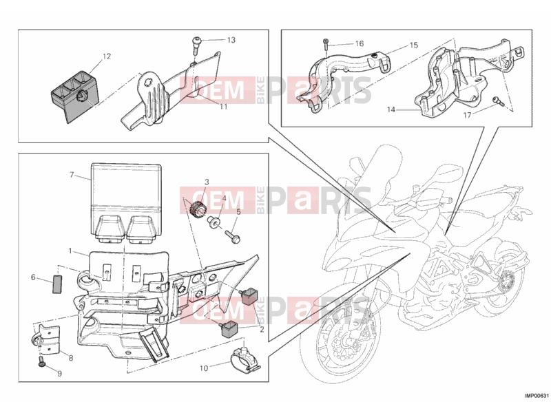 DUCATI 2012 Multistrada 1200 ABS ENGINE CONTROL UNIT » HANDLE BAR