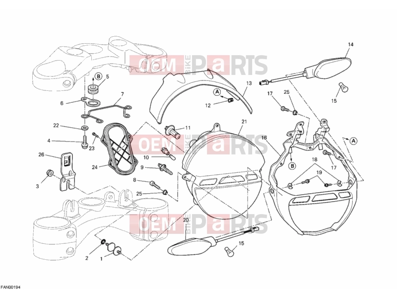 DUCATI 2012 Monster 696 ABS HEADLIGHT » LIGHTING SYSTEM