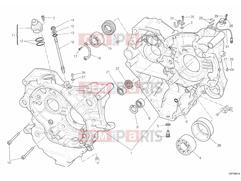 DUCATI 2011 Multistrada 1200 CRANKCASE » ENGINE CASE