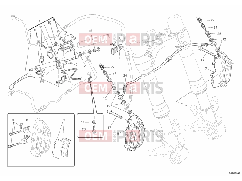 DUCATI 2011 Monster 696 ABS FRONT BRAKE SYSTEM » BRAKING SYSTEM