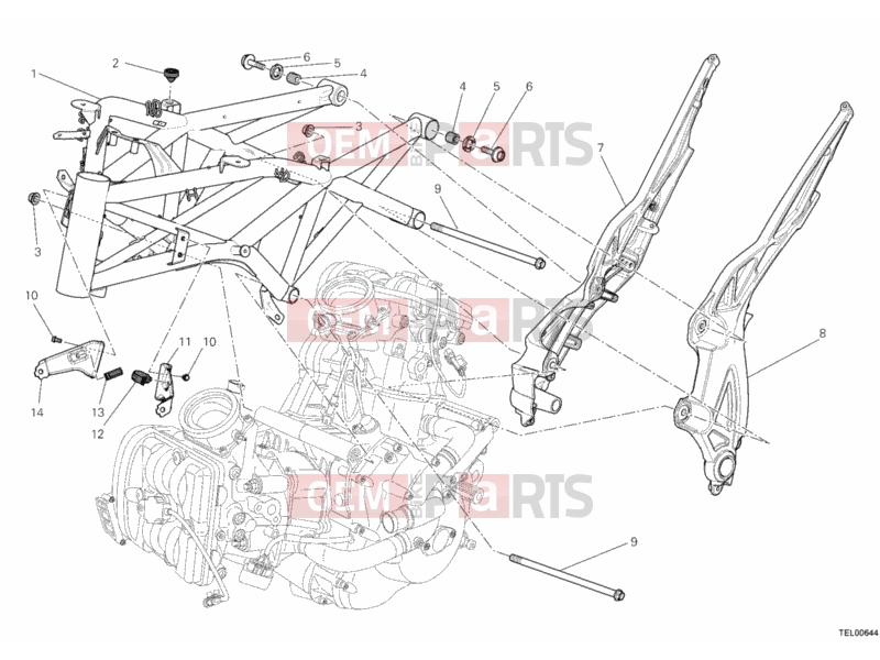 DUCATI 2011 Diavel Carbon FRAME » FRAME