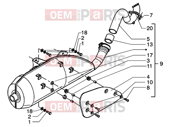 Engine » Silencer - Piaggio Beverly 200