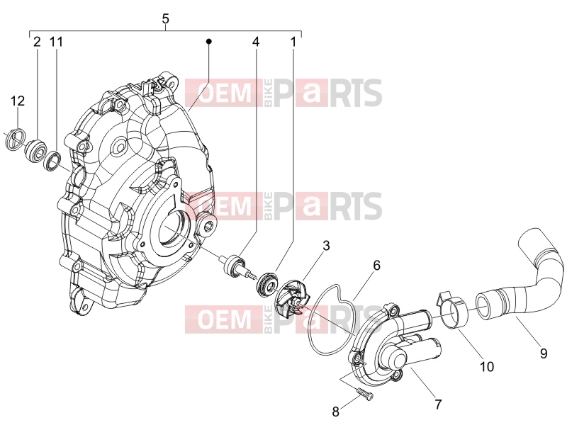 Engine » Cooler pump - Piaggio Beverly 250 2006