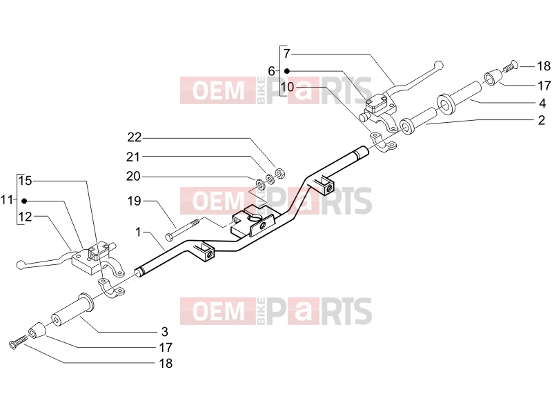 Handlebars/Steering » Handlebars - Master cil. - Piaggio Beverly 250 Cruiser 2009