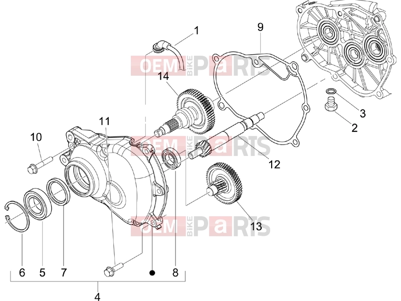 Engine » Reduction unit - Piaggio Beverly 250 Cruiser 2009