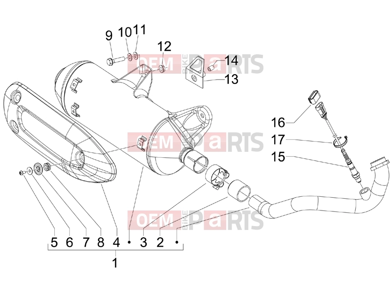 PIAGGIO Beverly 250 Engine » Silencer