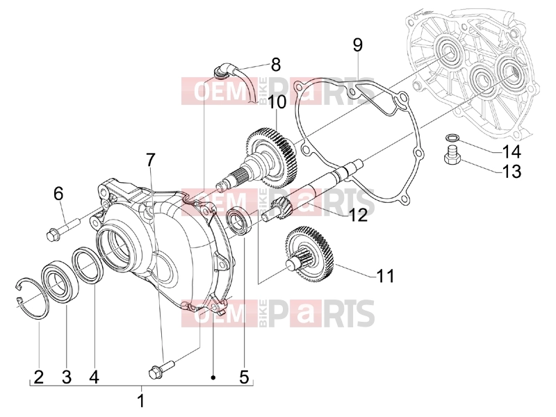 Engine » Reduction unit - Piaggio Beverly 300 ie ABS 2016