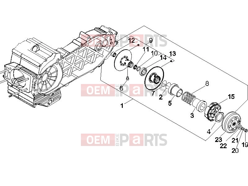 Engine » Driven pulley - Piaggio Beverly 500 ie 2007