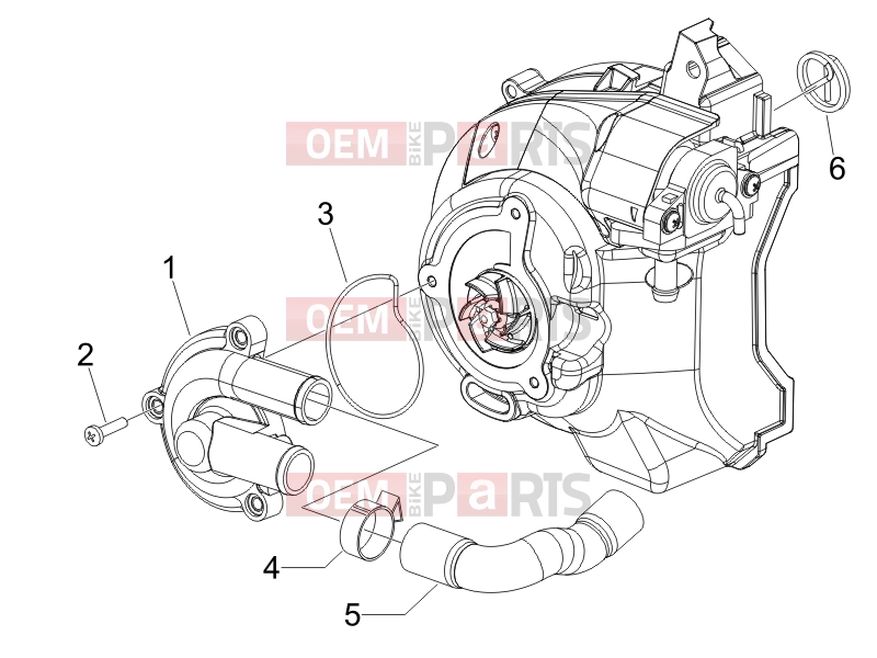 PIAGGIO BV 250 (U.S.A.) Engine » Cooler pump
