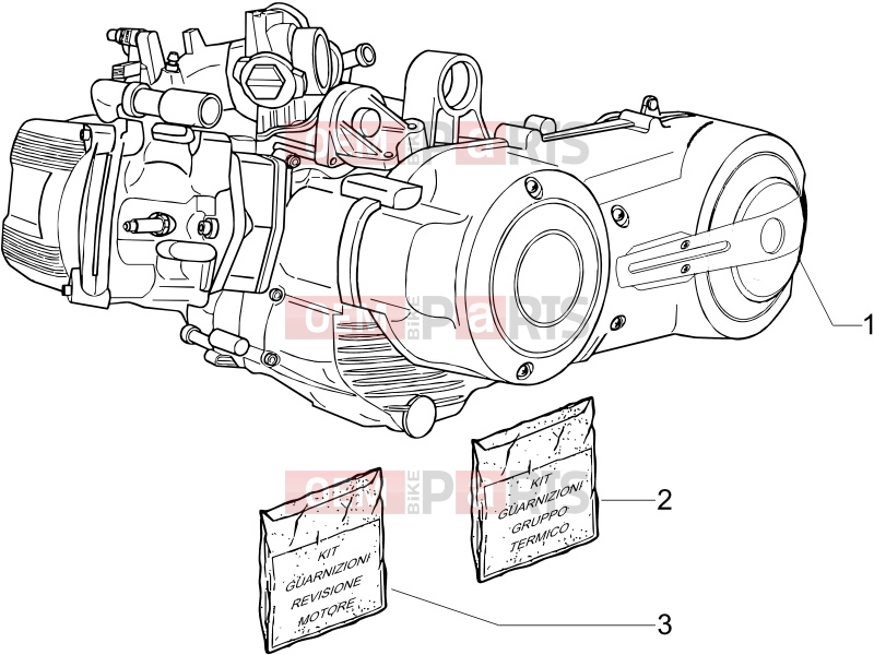 PIAGGIO BV 500 ( USA / CA ) Engine » Engine, assembly