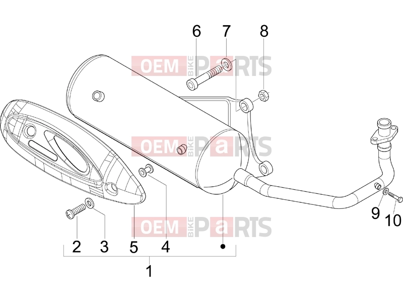 Engine » Silencer - Piaggio Fly 50 2T 2009