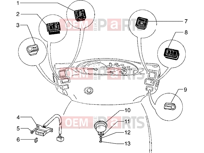 Electrical system » Electrical devices - Piaggio Hexagon 150