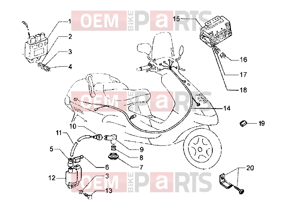 Electrical system » Electrical devices - Piaggio Hexagon LX