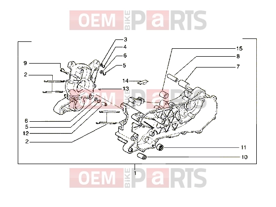 Engine » Crankcase - Piaggio Hexagon LXT