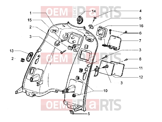 PIAGGIO Chassis » Rear shield