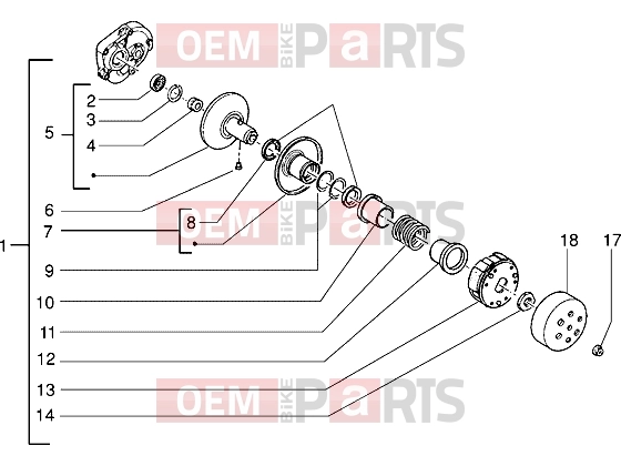 Engine » Driven pulley - Piaggio NRG