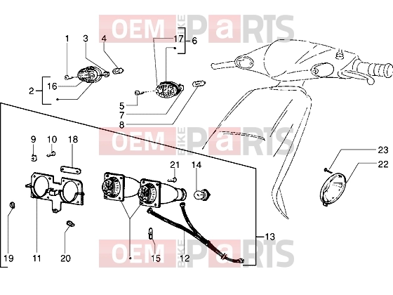 PIAGGIO Electrical system » Headlamp