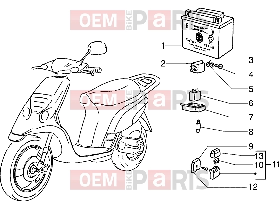 Electrical system » Electrical devices - Piaggio NTT