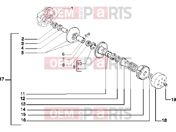 Engine » Driven pulley - Piaggio Typhoon 125 2T