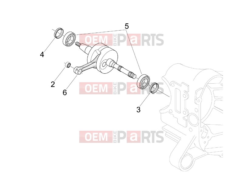 Engine » Crankshaft - Piaggio Typhoon 50 2T 2008