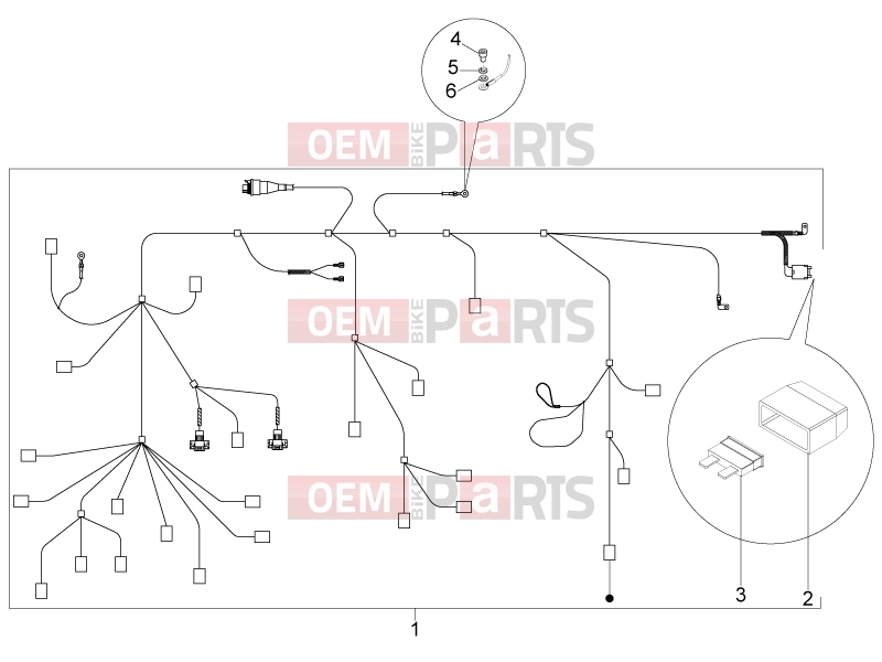 Electrical system » Main cable harness - Piaggio Typhoon 50 4T 4V E2 (USA, CA) 2015