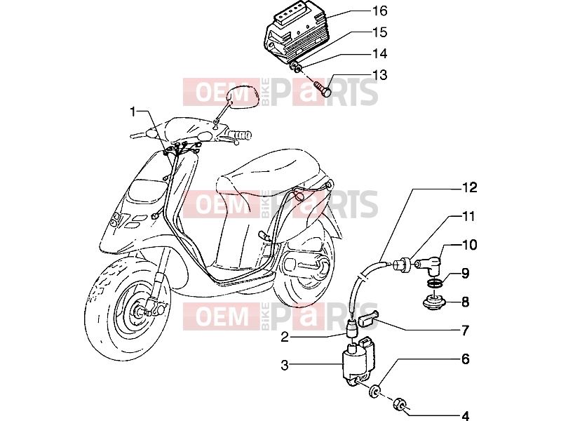 Electrical system » Electrical devices - Piaggio Typhoon 50 X 2T