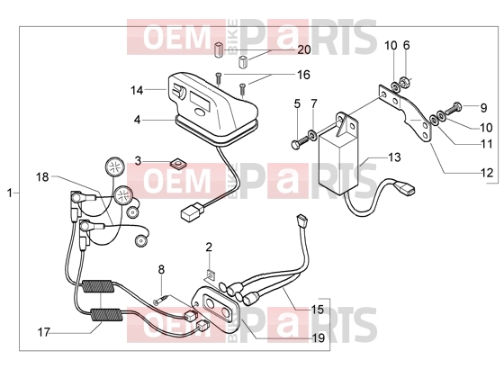 Electrical system » Handsfree kit - Piaggio X9 125 Evolution