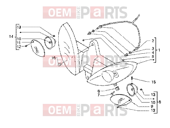 Electrical system » Front lights - Piaggio X9 200