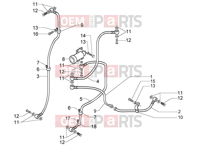 PIAGGIO Chassis » Brake pipes
