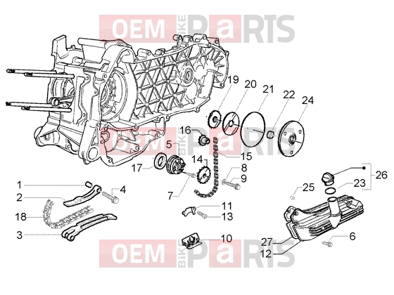 Engine » Pump group-oil pan - Piaggio X9 250 Evolution