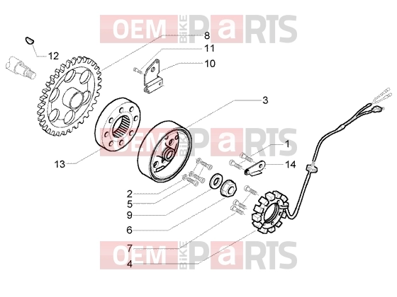 Engine » Flywheel Magneto - Piaggio X9 500 Evolution (USA)