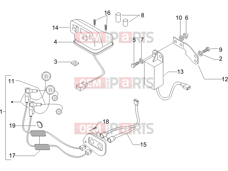 Electrical system » Handsfree kit - Piaggio X9 500 Evolution 2006