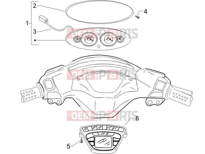 Handlebars/Steering » Meter combination - Cruscotto - Piaggio X9 500 Evolution 2006