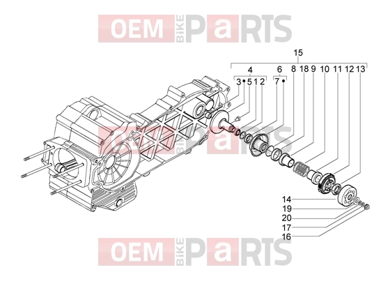 Engine » Driven pulley - Piaggio Beverly 500 (EMEA)