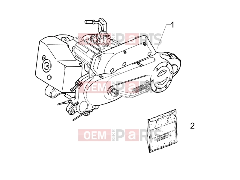 Engine » Engine, assembly - Derbi Sonar 50 2T 2010