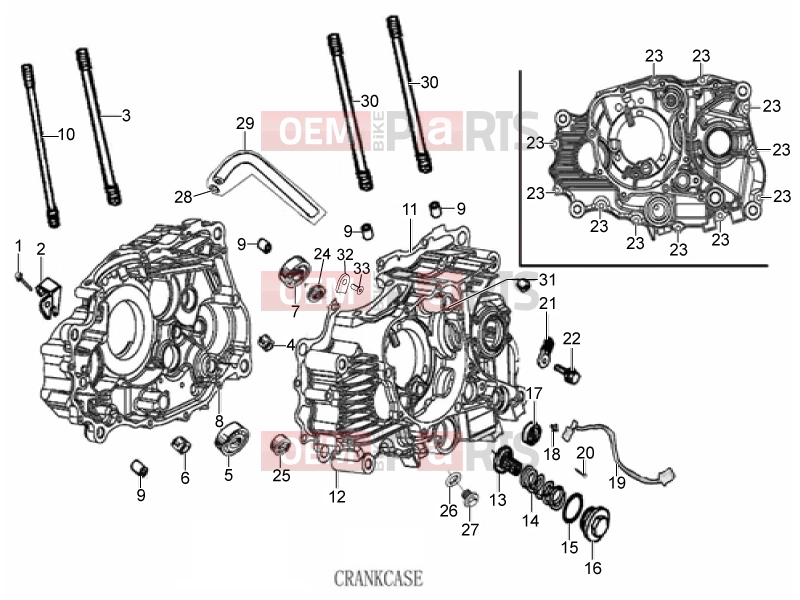 Engine » CRANKCASE - Derbi STX 150 2014