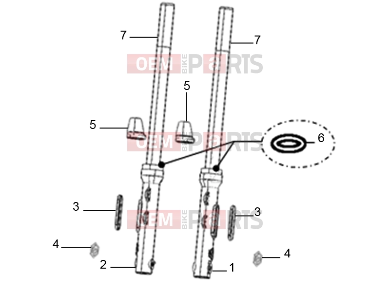 Frame » Front fork - Derbi STX 150 2018