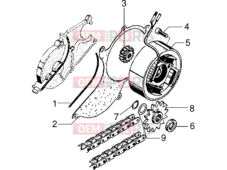 gilera Eaglet Engine » Half crankcase covers