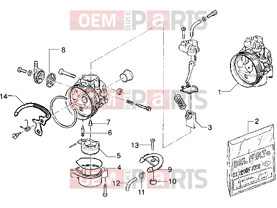 Engine » Carburettor - Gilera Eaglet automatic