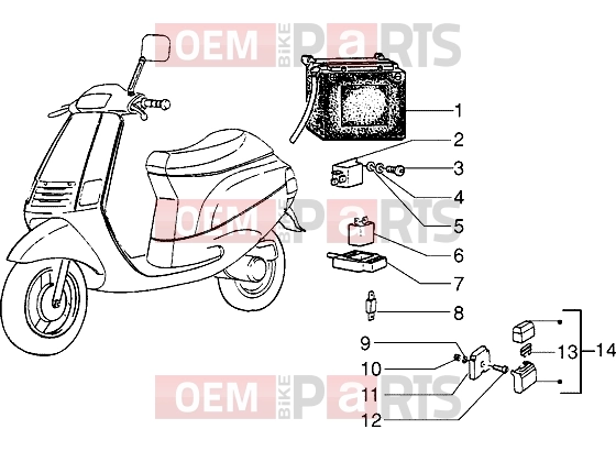 Electrical system » Electrical devices - Gilera Easy Moving