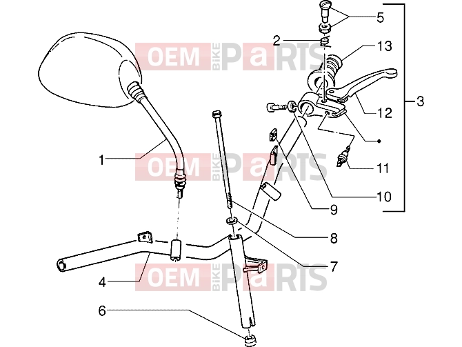 gilera Easy Moving Handlebars » Handlebars component parts