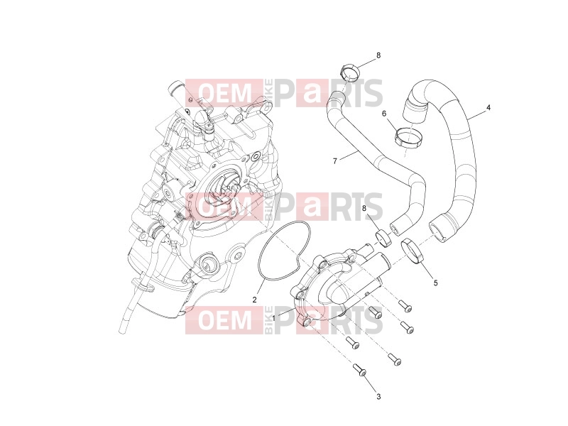 gilera 2012 Fuoco 500 Engine » Cooler pump