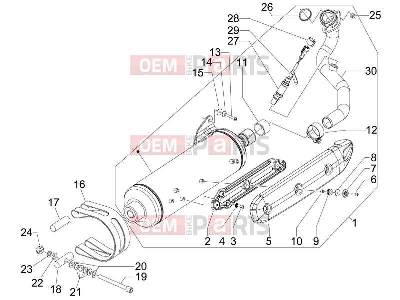 gilera 2013 Fuoco 500 Engine » Silencer