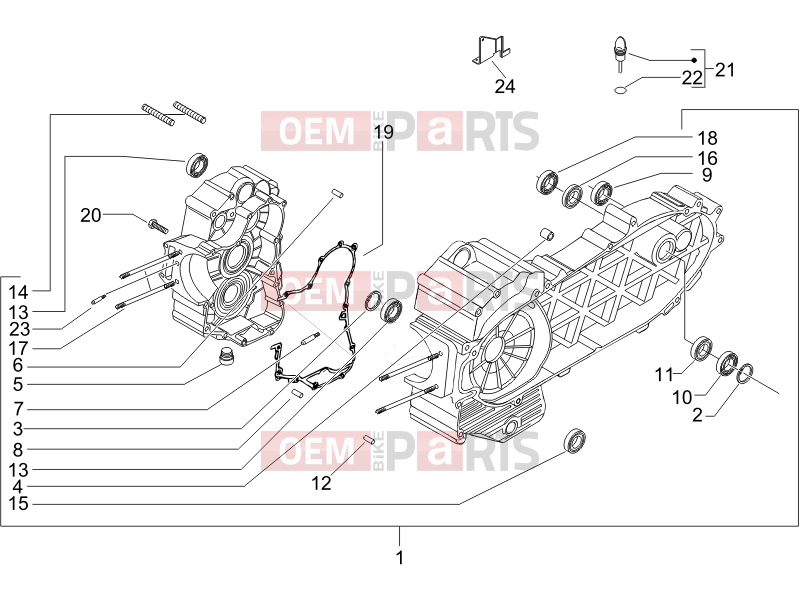 gilera 2014 Fuoco 500 Engine » Crankcase