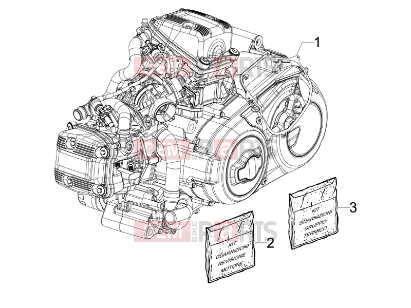 gilera 2011 GP 800 Engine » Engine, assembly