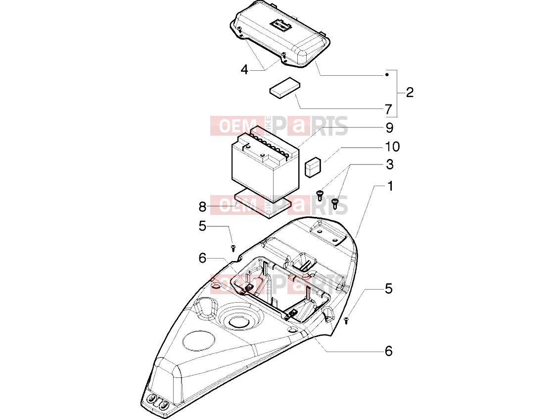 Chassis » Undersaddle-Battery - Gilera Ice
