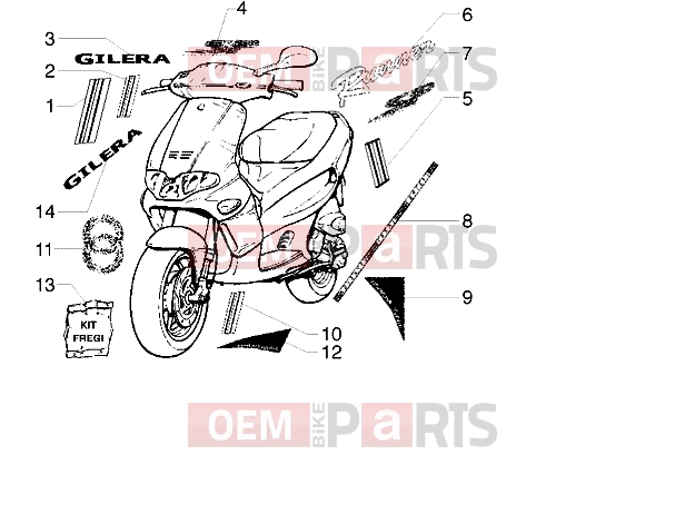 gilera Runner 50 2T Chassis » Emblems